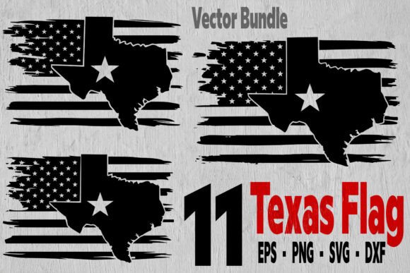 11 Texas Flag Bundle for Crafts & Graphics