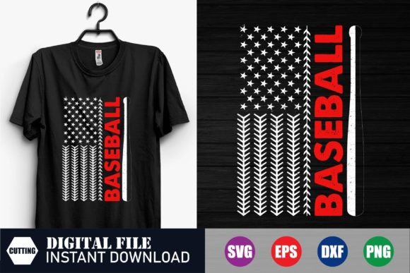 American Baseball Flag: Graphics for Crafts and Content