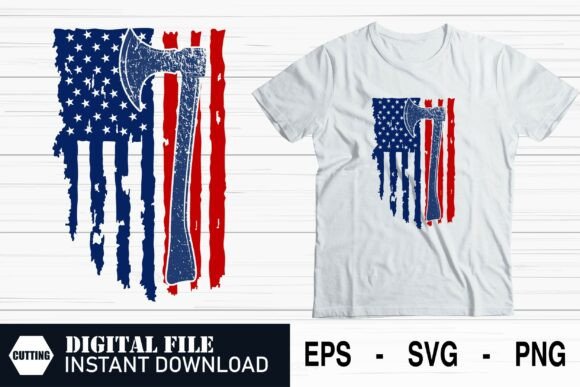 American Fire Department Flag Graphics for Crafts