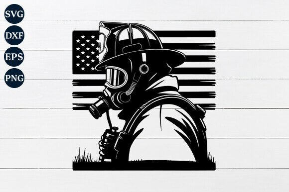 American Flag with Fireman SVG: Graphics & Crafts Review