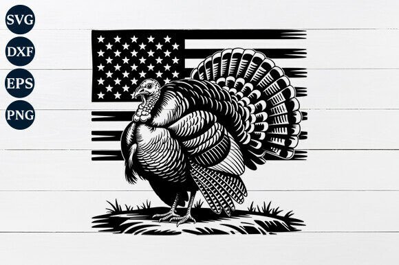 American Flag with Turkey SVG: Graphics and Crafts for Content Creation
