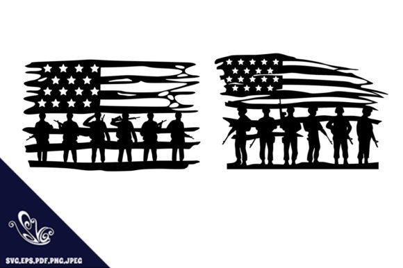 American Soldiers Us Flag Design: Graphics and Crafts