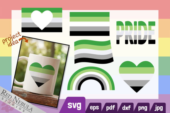 Aromantic Flag LGBTQ Pride Clipart
