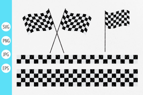 Checkered Flag Svg Bundle for Crafts and Graphics