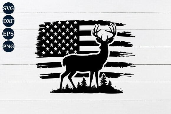Deer And Flag SVG: Graphics and Crafts for Branding