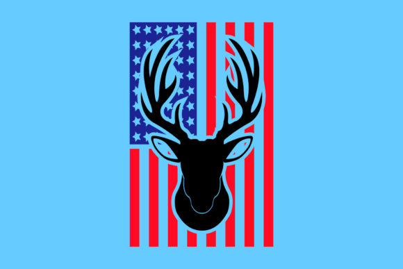 Deer Distressed Flag SVG: Graphics and Crafts for Branding