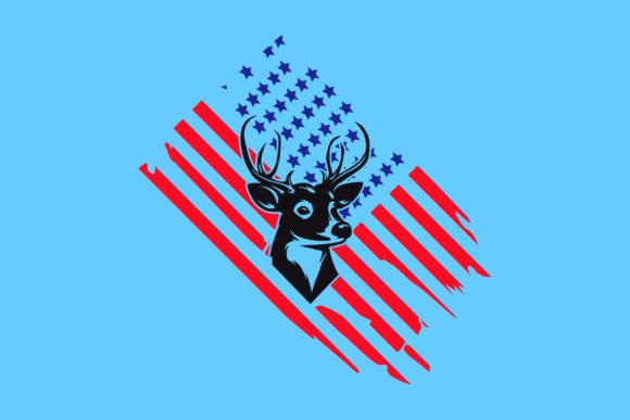 Distressed American Flag Hunting Graphics and Crafts