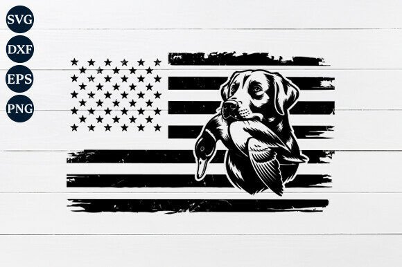 Duck Hunting Flag SVG for Crafts and Graphics