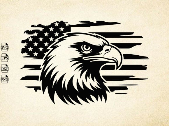 Eagle Svg, American Flag Eagle SVG
