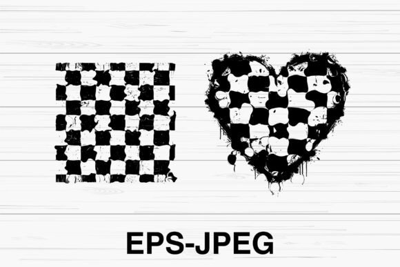 Editable Racing Flag Silhouette Graphics