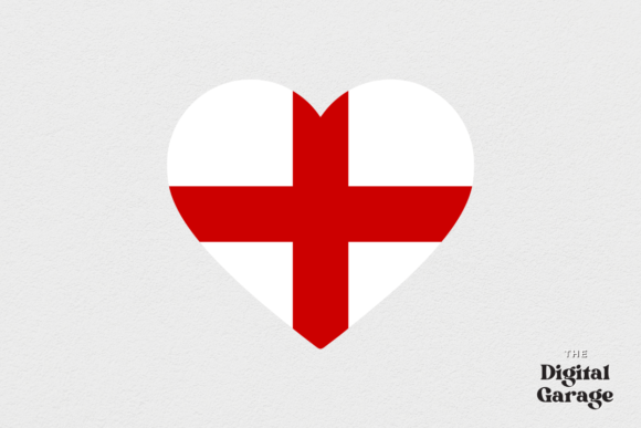 England Flag, England Heart SVG PNG for Graphics and Crafts