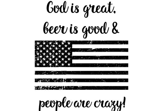 God is Great Distressed American Flag Graphics