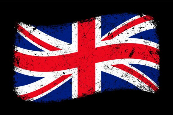 Grunge Distressed Union Jack Flag Graphics for Crafts