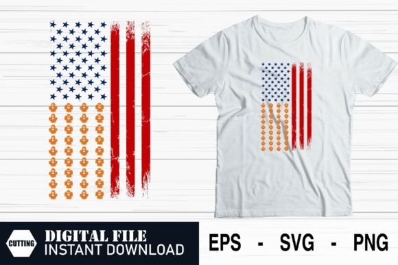 Halloween American Flag Vector - Spooky