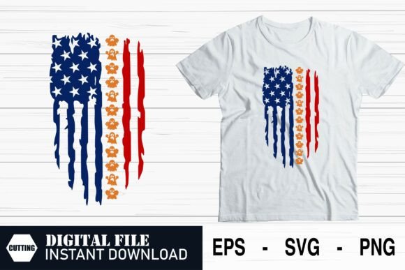 Haunted USA Flag Vector for Graphics and Crafts