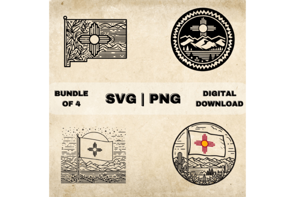 New Mexico Flag SVG Bundle: Graphics and Crafts