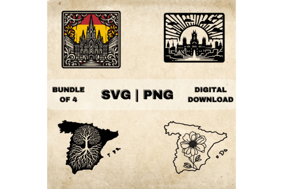 Spain Map SVG Bundle for Crafts and Graphics