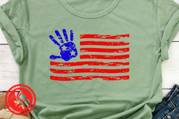 USA Flag Grunge Shirt 4th of July Clipar